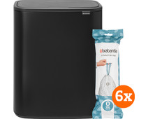 Brabantia Bo Touch Bin 2 x 30 Liter Matt Black + Vuilniszakken (120 stuks)