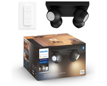 Philips Hue Buckram 4-Spot opbouwspot White Ambiance Zwart