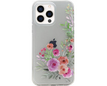 BlueBuilt Rose Garden Soft Case Apple iPhone 13 Pro Back Cover Transparant