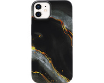 BlueBuilt Black Marble Hard Case Apple iPhone 12 / 12 Pro Back Cover