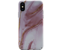 BlueBuilt Pink Marble Hard Case Apple iPhone Xs / X Back Cover