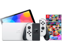 Nintendo Switch OLED White + Mario Kart 8 Deluxe