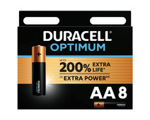 Duracell Alkaline Optimum AA batteries 8 units