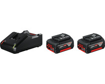 Bosch Professional 18V 4,0 Ah GBA Accu (2x) en snellader