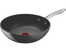 Tefal E49219 - Padella wok Virtuoso, 28 cm, in acciaio inox di alta  qualità, non sigillata, finitura spazzolata, adatta a induzione, adatta al  forno fino a 250 °C, in acciaio inox 