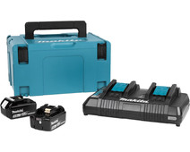 Makita LXT 18V 5,0 Ah accu (2x) + snellader + Mbox