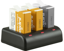 Jupio Kit: Enduro Battery GoPro HERO 10/11/12 AHDBT-901 (2x) + Compact USB Triple Charger