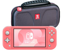 Nintendo Switch Lite Koraal + Bigben Officiële Nintendo Switch Lite Beschermtas