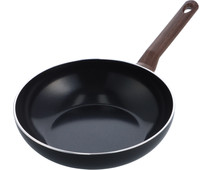 GreenPan Andorra Healthy Ceramic Non-Stick 28 cm Wok, PFAS-Free, Induction,  Oven Safe, Black : : Home & Kitchen