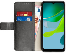 Just in Case Wallet Motorola Moto E13 Book Case Zwart