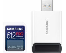 Samsung PRO Ultimate 512 GB (2023) SDXC + USB lezer