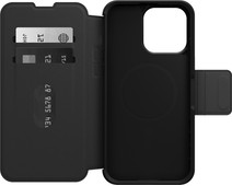 Otterbox Strada Apple iPhone 15 Pro Max Book Case Leather Black with MagSafe