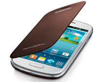 Beweren Bitterheid hotel Samsung Galaxy S III Mini Flip Cover Amber Brown - Coolblue - Voor 23.59u,  morgen in huis