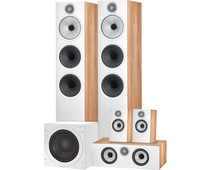 Bowers & Wilkins HTM6 S3 + 603 S3 (per paar) + 607 S3 (per paar) Bruin + ASW608 Wit