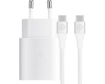 Samsung Super Fast Charging Oplader 25W + Usb C Kabel Nylon Wit 1,5m