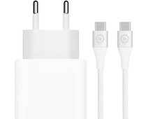 Apple Power Delivery Oplader 20W + Usb C Kabel Nylon Wit 1,5m