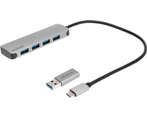 BlueBuilt 4-Port USB-A/C 3.0 Hub