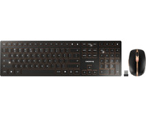 CHERRY DW 9100 SLIM Desktop Draadloze Toetsenbord en Muis Set Qwerty Zwart