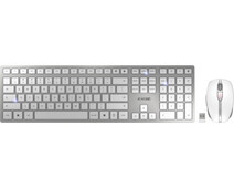 CHERRY DW 9100 SLIM Desktop Wireless Keyboard and Mouse Set QWERTY Silver