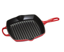 Le Creuset grill pan/skillet 26cm square, Red  Advantageously shopping at