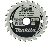 Makita Circular Saw Blade Laminate Specialized 85x15x1.0 24T