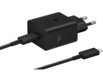 Samsung Super Fast Charging Charger 45W Black + USB-C Cable 1.8m Black Plastic