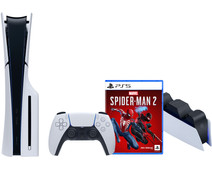 PlayStation 5 Slim Disc Edition + Spider-Man 2 + Oplaadstation