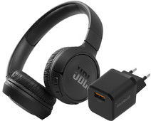 JBL Tune 510BT Zwart + BlueBuilt Quick Charge Oplader met Usb A Poort 18W Zwart