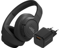 JBL Tune 770NC Zwart + BlueBuilt Quick Charge Oplader met Usb A Poort 18W Zwart