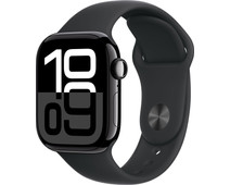 Apple Watch Series 10 42mm Zwart Sportband S/M