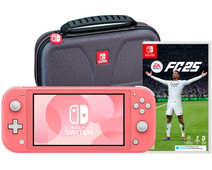 Nintendo Switch Lite Coral + EA Sports FC 25 + Bigben Travel Case