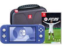 Nintendo Switch Lite Blauw + EA Sports FC 25 + Bigben Beschermtas