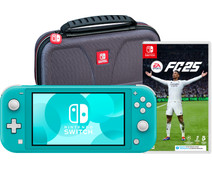 Nintendo Switch Lite Turquoise + EA Sports FC 25 + Bigben Travel Case