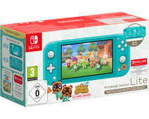 Nintendo Switch Lite Turquoise + Animal Crossing + 12 maanden Nintendo Switch Online