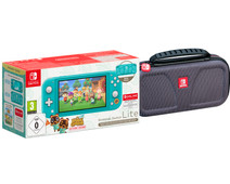 Nintendo Switch Lite Turquoise + Animal Crossing + Nintendo Switch Online + Travel Case