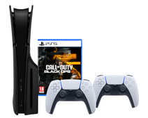 PlayStation 5 Slim Disc Edition + Black Ops 6 + Covers Zwart + Extra Controller Wit