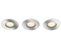 Philips Hue Adore badkamerinbouwspot White Ambiance - rond - Chroom 3-pack + dimmer