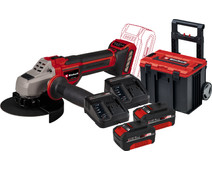 Einhell TP-AG 18/125 CE Q Li Solo 4,0 Ah Accu (2x) E-Case L Starterspakket