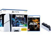 PlayStation 5 Slim Disc Edition + Fortnite Voucher + Black Ops 6 + Oplaadstation