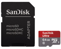 SanDisk microSDXC Ultra 64 GB Class 10 + SD Adapter