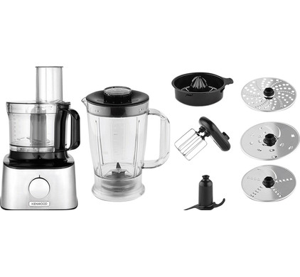 Kenwood MultiPro Compact Food Processor, 800 Watt, 2.1 Liters, Silver -  FDM301SS