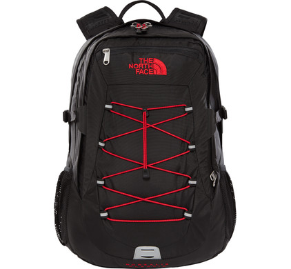 north face borealis black red