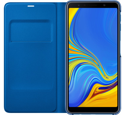 Arresteren kraai gemeenschap Samsung Galaxy A7 (2018) Wallet Book Case Blauw - Coolblue - Voor 23.59u,  morgen in huis
