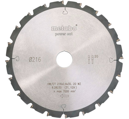 Metabo Saw Blade Power Cut 216mm - Coolblue - Before 23:59, delivered tomorrow