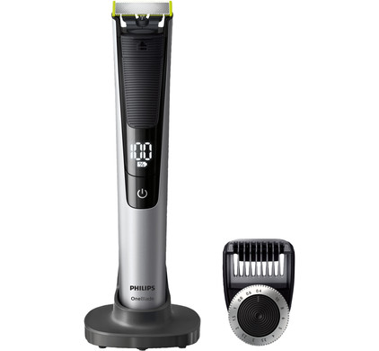 Philips OneBlade Pro 360 QP6651/30 Trim, Edge, Shave for Face & Body with  14-in-1 Adjustable Comb, Charging Stand & Travel Case, Black