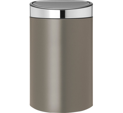 uitlijning fles Molester Brabantia Touch Bin 40 Liter Platinum / Matt Steel deksel - Coolblue - Voor  23.59u, morgen in huis