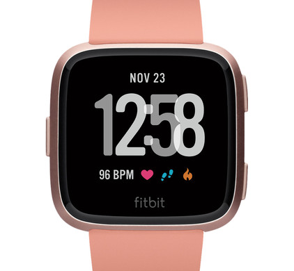 fitbit versa red and rose gold
