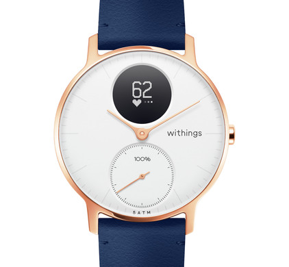 Withings Steel HR 36mm Rose Gold Blue Leather Coolblue