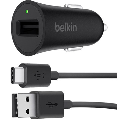 Vrijgevigheid scheren Beeldhouwer Belkin USB-C Autolader Quick Charge 3.0 Zwart - Coolblue - Before 23:59,  delivered tomorrow