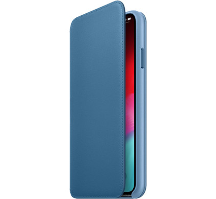 Apple iPhone Xs Max Leather Folio Book Blue - Coolblue - Voor 23.59u, in huis
